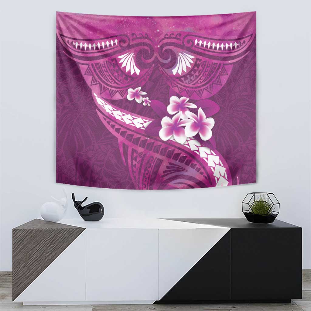 Pink Polynesia Tapestry Tribal Pattern Tropical Frangipani LT14 - Polynesian Pride