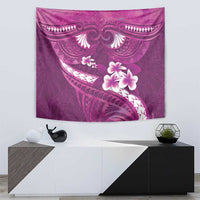 Pink Polynesia Tapestry Tribal Pattern Tropical Frangipani LT14 - Polynesian Pride