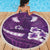 Purple Polynesia Beach Blanket Tribal Pattern Tropical Frangipani