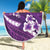 Purple Polynesia Beach Blanket Tribal Pattern Tropical Frangipani