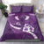 Purple Polynesia Bedding Set Tribal Pattern Tropical Frangipani