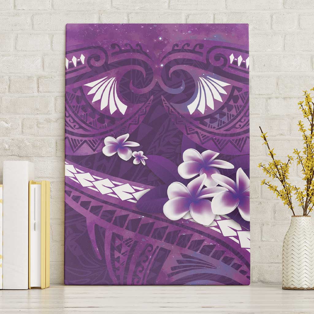 Purple Polynesia Canvas Wall Art Tribal Pattern Tropical Frangipani LT14 Without Frame Purple - Polynesian Pride