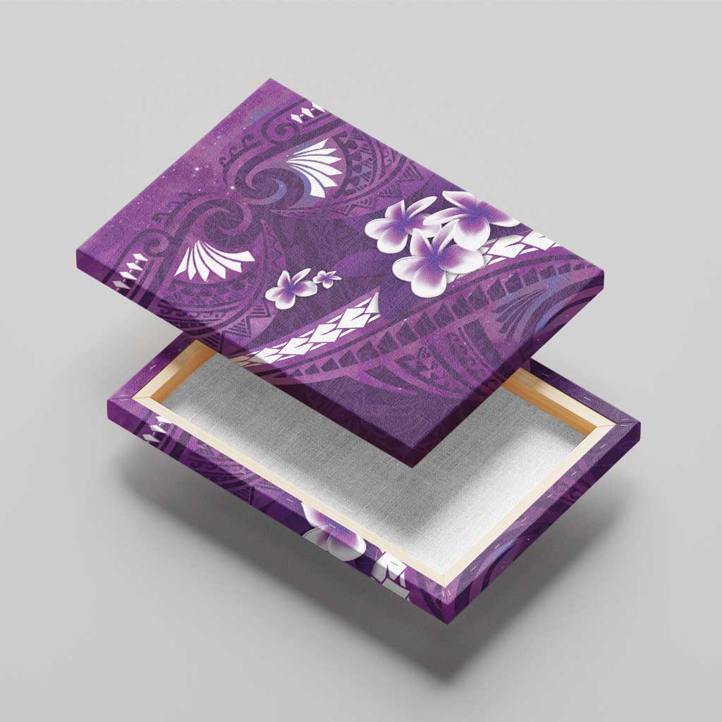 Purple Polynesia Canvas Wall Art Tribal Pattern Tropical Frangipani LT14 - Polynesian Pride