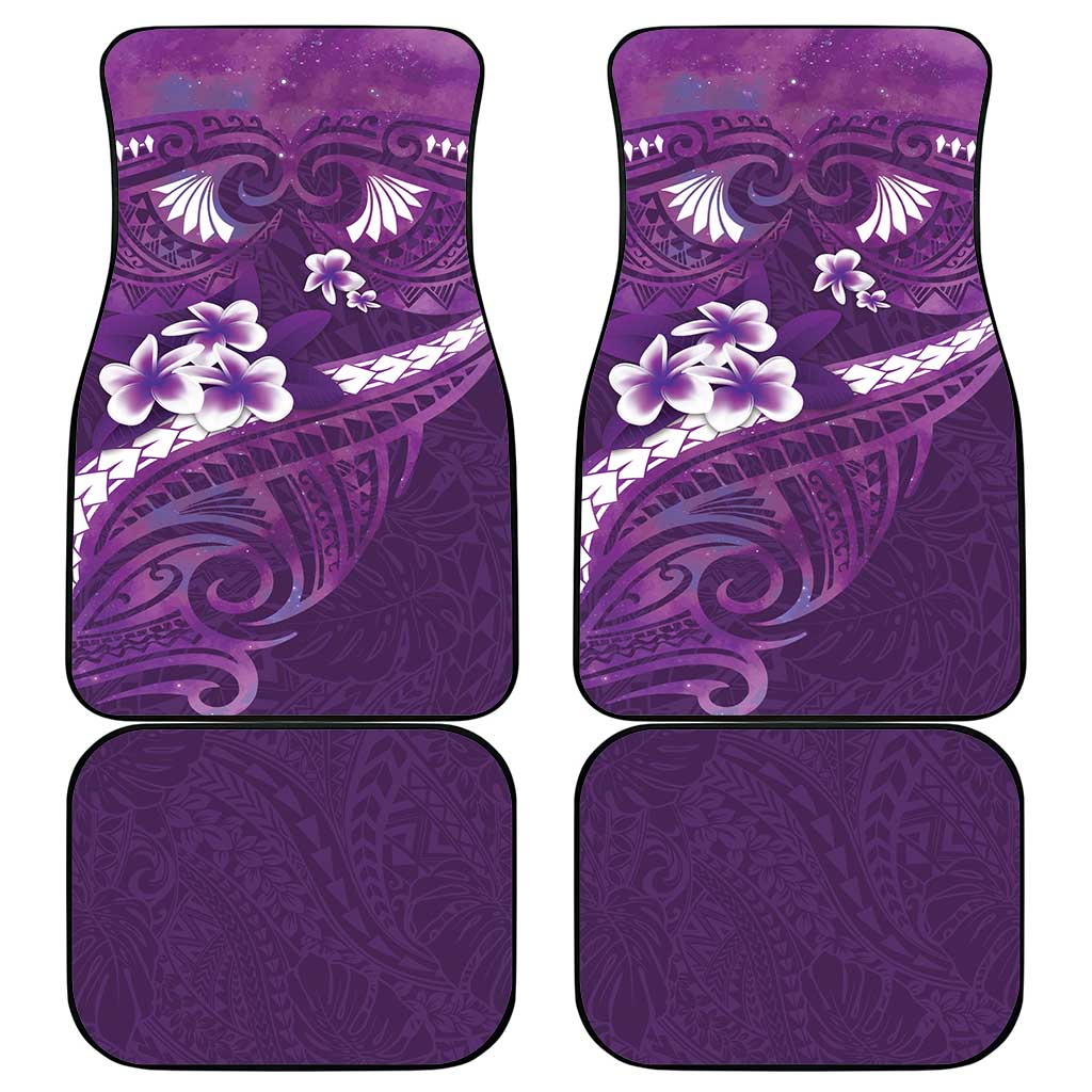 Purple Polynesia Car Mats Tribal Pattern Tropical Frangipani LT14 - Polynesian Pride