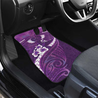 Purple Polynesia Car Mats Tribal Pattern Tropical Frangipani LT14 - Polynesian Pride