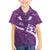 Purple Polynesia Family Matching Off Shoulder Short Dress and Hawaiian Shirt Tribal Pattern Tropical Frangipani