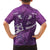 Purple Polynesia Family Matching Puletasi and Hawaiian Shirt Tribal Pattern Tropical Frangipani