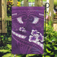 Purple Polynesia Garden Flag Tribal Pattern Tropical Frangipani LT14 Garden Flag Purple - Polynesian Pride