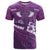 Purple Polynesia T Shirt Tribal Pattern Tropical Frangipani