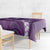 Purple Polynesia Tablecloth Tribal Pattern Tropical Frangipani