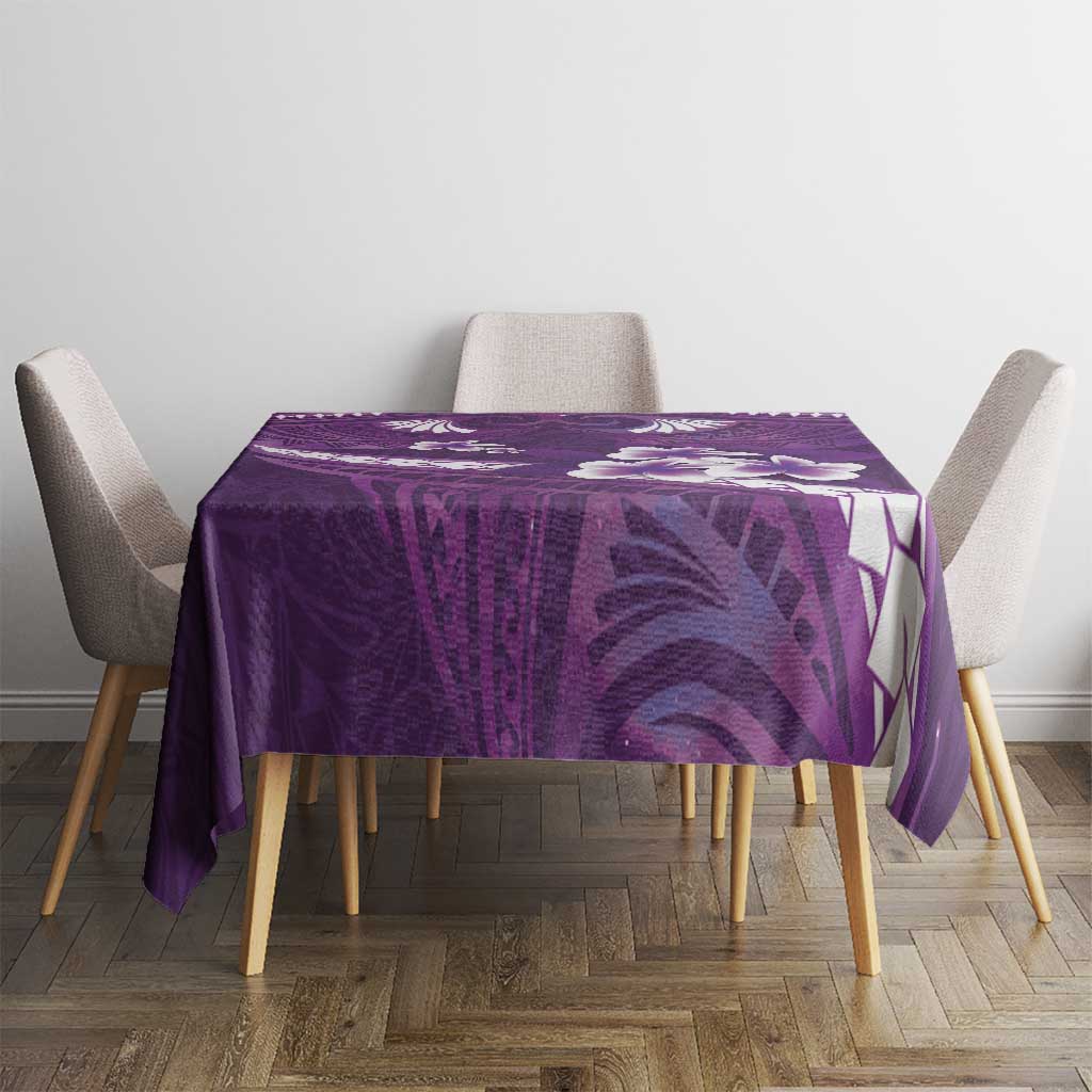Purple Polynesia Tablecloth Tribal Pattern Tropical Frangipani LT14 - Polynesian Pride