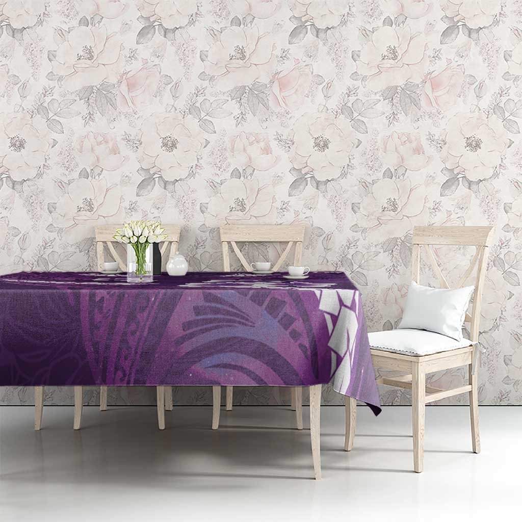 Purple Polynesia Tablecloth Tribal Pattern Tropical Frangipani LT14 - Polynesian Pride