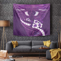 Purple Polynesia Tapestry Tribal Pattern Tropical Frangipani LT14 - Polynesian Pride