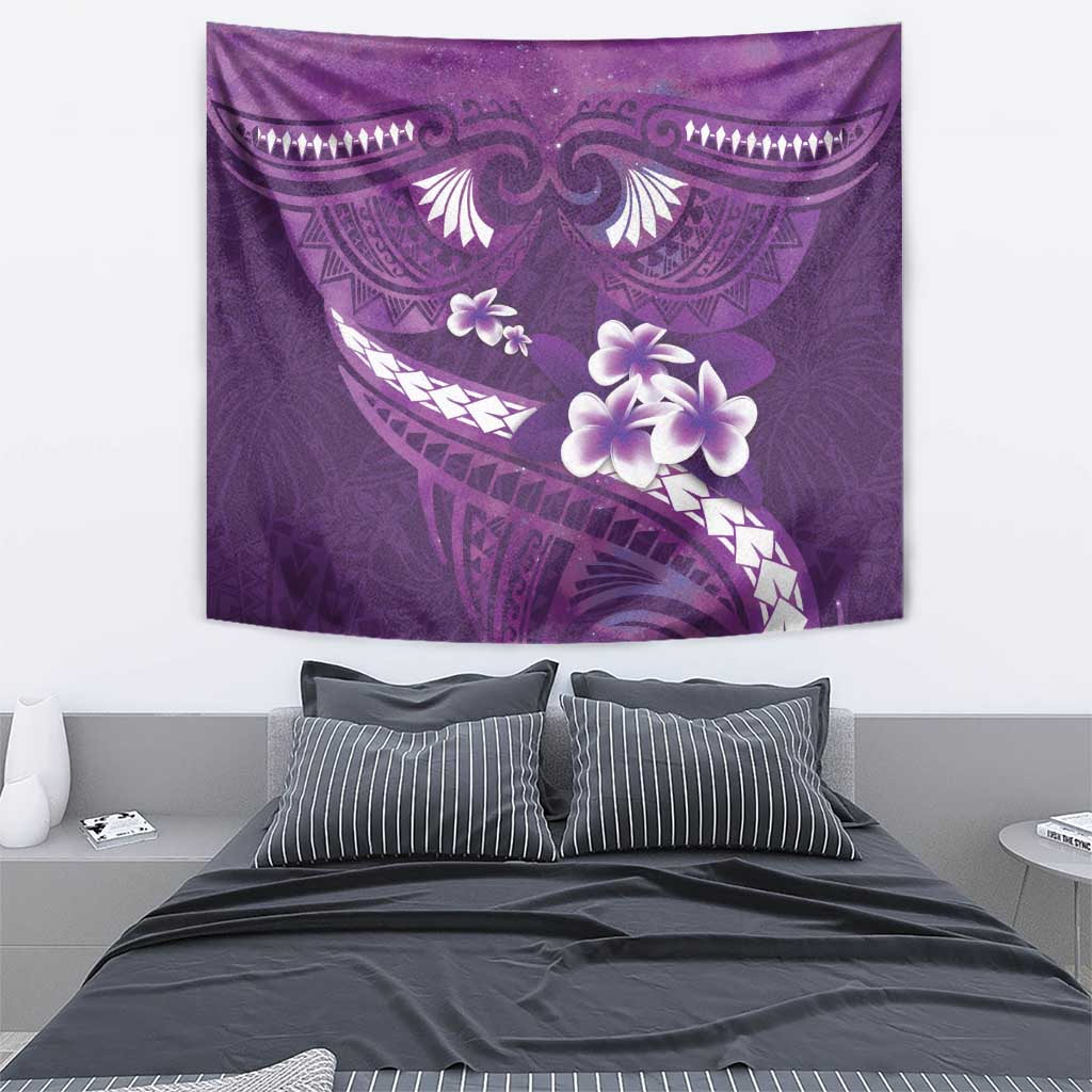 Purple Polynesia Tapestry Tribal Pattern Tropical Frangipani LT14 - Polynesian Pride