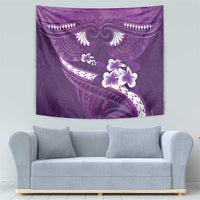 Purple Polynesia Tapestry Tribal Pattern Tropical Frangipani LT14 - Polynesian Pride