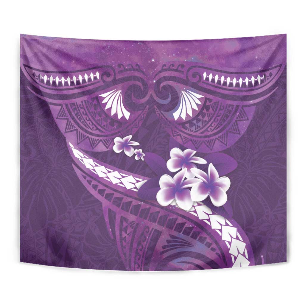 Purple Polynesia Tapestry Tribal Pattern Tropical Frangipani LT14 - Polynesian Pride