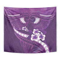 Purple Polynesia Tapestry Tribal Pattern Tropical Frangipani LT14 - Polynesian Pride