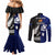 New Zealand and Scotland Rugby Couples Matching Mermaid Dress and Long Sleeve Button Shirts All Black Maori With Thistle Together LT14 - Polynesian Pride