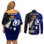 New Zealand and Scotland Rugby Couples Matching Off Shoulder Short Dress and Long Sleeve Button Shirts All Black Maori With Thistle Together LT14 - Polynesian Pride