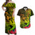 Hawaii Couples Matching Off Shoulder Maxi Dress and Hawaiian Shirt Kanaka Map With Polynesian Shark Tattoo Reggae Unique LT14 Reggae - Polynesian Pride