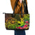 Hawaii Leather Tote Bag Kanaka Map With Polynesian Shark Tattoo Reggae Unique LT14 - Polynesian Pride