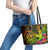 Hawaii Leather Tote Bag Kanaka Map With Polynesian Shark Tattoo Reggae Unique LT14 - Polynesian Pride