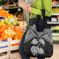 Black New Zealand Kawakawa Maori Ngaru Grocery Bag LT14 - Polynesian Pride