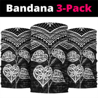 Black New Zealand Kawakawa Maori Ngaru Neck Gaiter LT14 package One Size: 25*50cm Black - Polynesian Pride