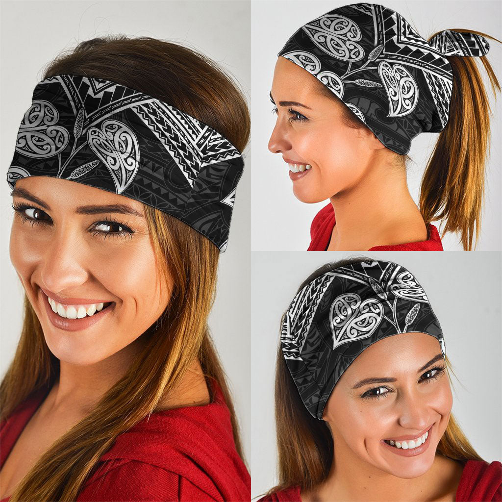 Black New Zealand Kawakawa Maori Ngaru Neck Gaiter LT14 - Polynesian Pride
