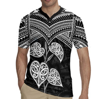 Black New Zealand Kawakawa Maori Ngaru Rugby Jersey LT14 - Polynesian Pride
