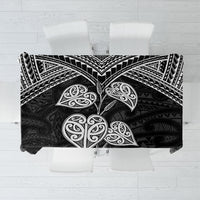 Black New Zealand Kawakawa Maori Ngaru Tablecloth