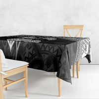 Black New Zealand Kawakawa Maori Ngaru Tablecloth
