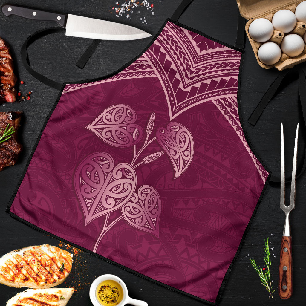 Burgundy New Zealand Kawakawa Maori Ngaru Apron LT14 Burgundy - Polynesian Pride