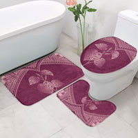 Burgundy New Zealand Kawakawa Maori Ngaru Bathroom Set LT14 - Polynesian Pride