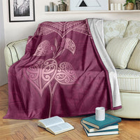 Burgundy New Zealand Kawakawa Maori Ngaru Blanket LT14 Burgundy - Polynesian Pride