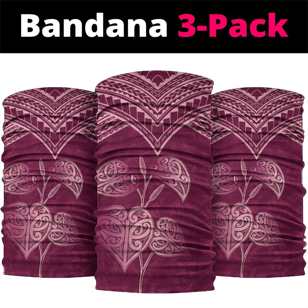 Burgundy New Zealand Kawakawa Maori Ngaru Neck Gaiter LT14 package One Size: 25*50cm Burgundy - Polynesian Pride