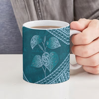 Cyan New Zealand Kawakawa Maori Ngaru Ceramic Mug LT14 - Polynesian Pride