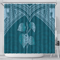 Cyan New Zealand Kawakawa Maori Ngaru Shower Curtain LT14 - Polynesian Pride