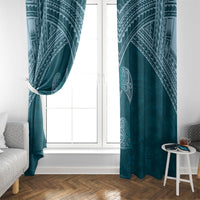 Cyan New Zealand Kawakawa Maori Ngaru Window Curtain LT14 - Polynesian Pride