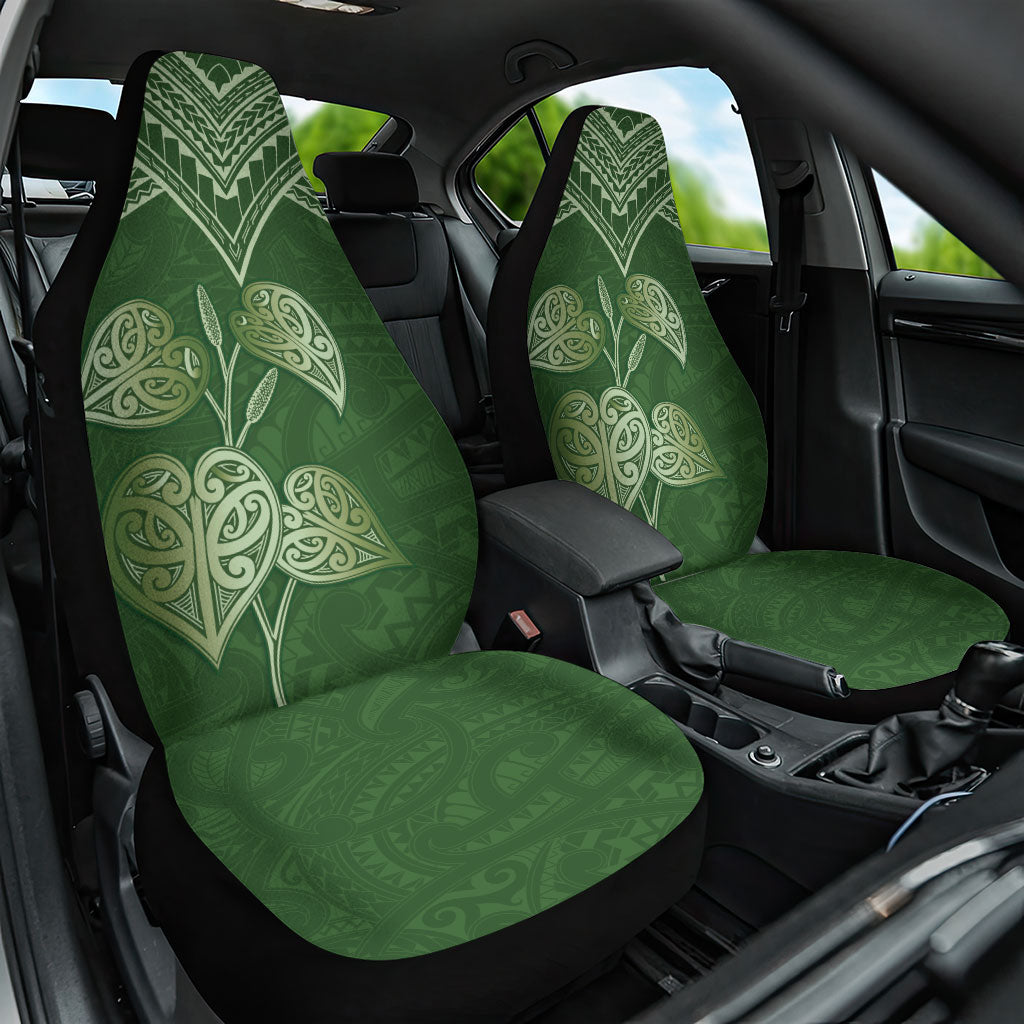 Green New Zealand Kawakawa Maori Ngaru Car Seat Cover LT14 One Size Green - Polynesian Pride