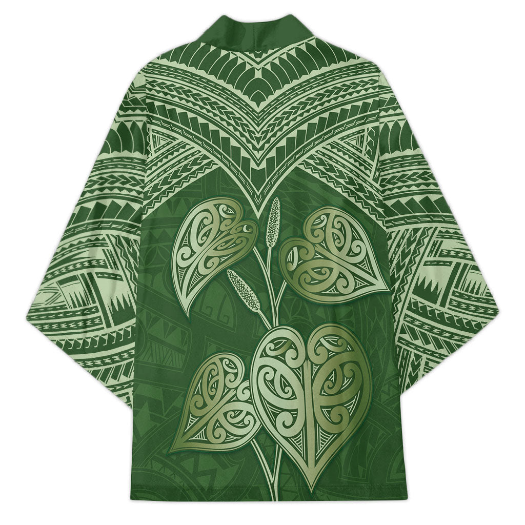 Green New Zealand Kawakawa Maori Ngaru Kimono LT14 - Polynesian Pride