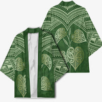 Green New Zealand Kawakawa Maori Ngaru Kimono LT14 - Polynesian Pride
