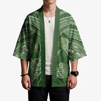 Green New Zealand Kawakawa Maori Ngaru Kimono LT14 - Polynesian Pride