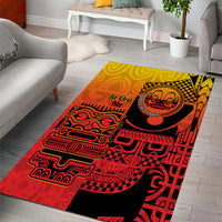 Ia Ora Na Marquesas Islands Area Rug Mata Tiki Marquesan Tattoo LT14 - Polynesian Pride