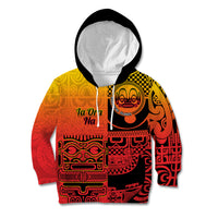 Personalised Ia Ora Na Marquesas Islands Kid Hoodie Mata Tiki Marquesan Tattoo LT14 Hoodie Red - Polynesian Pride