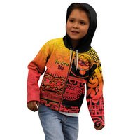 Personalised Ia Ora Na Marquesas Islands Kid Hoodie Mata Tiki Marquesan Tattoo LT14 - Polynesian Pride