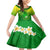 Kia Orana Cook Islands Family Matching Mermaid Dress and Hawaiian Shirt Kuki Airani Tattoo Pattern With Sea Turtle LT14 Daughter's Dress Green - Polynesian Pride