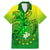 Kia Orana Cook Islands Family Matching Mermaid Dress and Hawaiian Shirt Kuki Airani Tattoo Pattern With Sea Turtle LT14 Dad's Shirt - Short Sleeve Green - Polynesian Pride