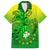 Kia Orana Cook Islands Family Matching Puletasi and Hawaiian Shirt Kuki Airani Tattoo Pattern With Sea Turtle LT14 Dad's Shirt - Short Sleeve Green - Polynesian Pride