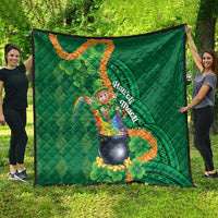 St Patrick's Day Hawaii Quilt Hauoli Maoli Funny Shaka Leprechaun LT14 - Polynesian Pride